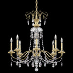 Helenia Chandelier - Heirloom Silver / Clear