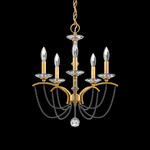 Priscilla Chandelier - Heirloom Gold / Dark Grey Pearl