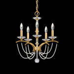 Priscilla Chandelier - Heirloom Gold / White Pearl