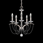 Priscilla Chandelier - Antique Silver  / Dark Grey Pearl