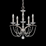 Priscilla Chandelier - Antique Silver  / White Pearl