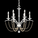 Priscilla Chandelier - White / Bronze Pearl