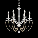 Priscilla Chandelier - White / Bronze Pearl