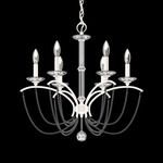 Priscilla Chandelier - White / Dark Grey Pearl