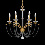 Priscilla Chandelier - Heirloom Gold / Dark Grey Pearl