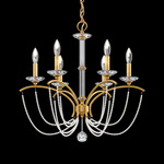 Priscilla Chandelier - Heirloom Gold / White Pearl