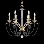 Priscilla Chandelier - Heirloom Silver / Dark Grey Pearl