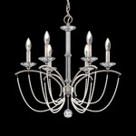 Priscilla Chandelier - Antique Silver  / White Pearl