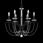 Priscilla Chandelier - Black / Optic Crystal