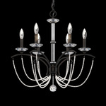 Priscilla Chandelier - Black / White Pearl