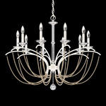 Priscilla Chandelier - White / Bronze Pearl