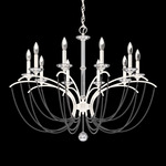 Priscilla Chandelier - White / Dark Grey Pearl