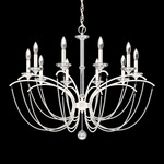 Priscilla Chandelier - White / White Pearl