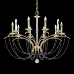 Priscilla Chandelier - Heirloom Silver / Dark Grey Pearl