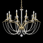 Priscilla Chandelier - Heirloom Silver / White Pearl