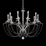 Priscilla Chandelier - Antique Silver  / Dark Grey Pearl