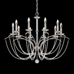 Priscilla Chandelier - Antique Silver  / White Pearl