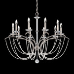 Priscilla Chandelier - Antique Silver  / White Pearl