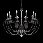 Priscilla Chandelier - Black / Optic Crystal