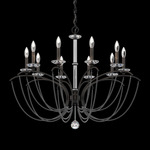 Priscilla Chandelier - Black / Dark Grey Pearl