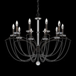 Priscilla Chandelier - Black / Dark Grey Pearl