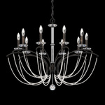 Priscilla Chandelier - Black / White Pearl