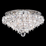 Baronet Ceiling Flush Light - Stainless Steel / Optic Crystal