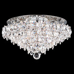 Baronet Ceiling Flush Light - Stainless Steel / Radiance Crystal