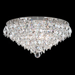 Baronet Ceiling Flush Light - Stainless Steel / Optic Crystal