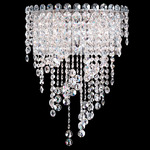 Chantant Wide Wall Sconce - Stainless Steel / Optic Crystal
