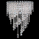 Chantant Wide Wall Sconce - Stainless Steel / Radiance Crystal