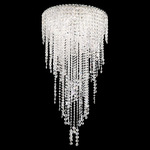 Chantant Long Ceiling Light - Stainless Steel / Optic Crystal