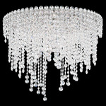 Chantant Tier Round Ceiling Light - Stainless Steel / Radiance Crystal