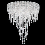 Chantant Tier Round Ceiling Light - Stainless Steel / Optic Crystal