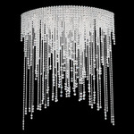 Chantant Wide Long Ceiling Light - Stainless Steel / Optic Crystal