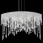 Chantant Oval Chandelier - Stainless Steel / Optic Crystal