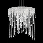 Chantant Oval Chandelier - Stainless Steel / Optic Crystal