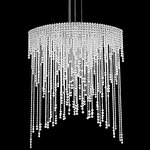 Chantant Oval Chandelier - Stainless Steel / Radiance Crystal