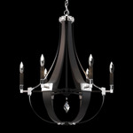 Crystal Empire Chandelier - Grizzly Black Leather / Radiance Crystal