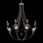 Crystal Empire Chandelier - Grizzly Black Leather / Radiance Crystal