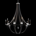 Crystal Empire Chandelier - Grizzly Black Leather / Radiance Crystal