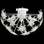 Esteracae Semi Flush Ceiling Light - Stainless Steel / Radiance Crystal