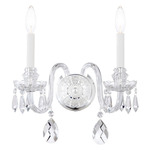 Hamilton Nouveau Wall Sconce - Polished Silver / Heritage Crystal