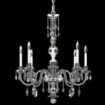 Hamilton Nouveau Chandelier - Polished Silver / Heritage Crystal