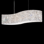 Refrax Wave Linear Chandelier - Polished Stainless Steel / Optic Crystal