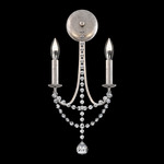 Verdana Wall Sconce - Antique Silver  / Optic Crystal