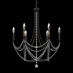 Verdana Chandelier - Black / Optic Crystal