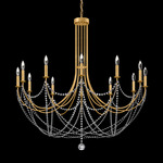 Verdana Chandelier - Heirloom Gold / Optic Crystal