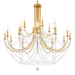 Verdana Grand Chandelier - Heirloom Gold / Optic Crystal