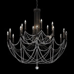 Verdana Grand Chandelier - Black / Optic Crystal